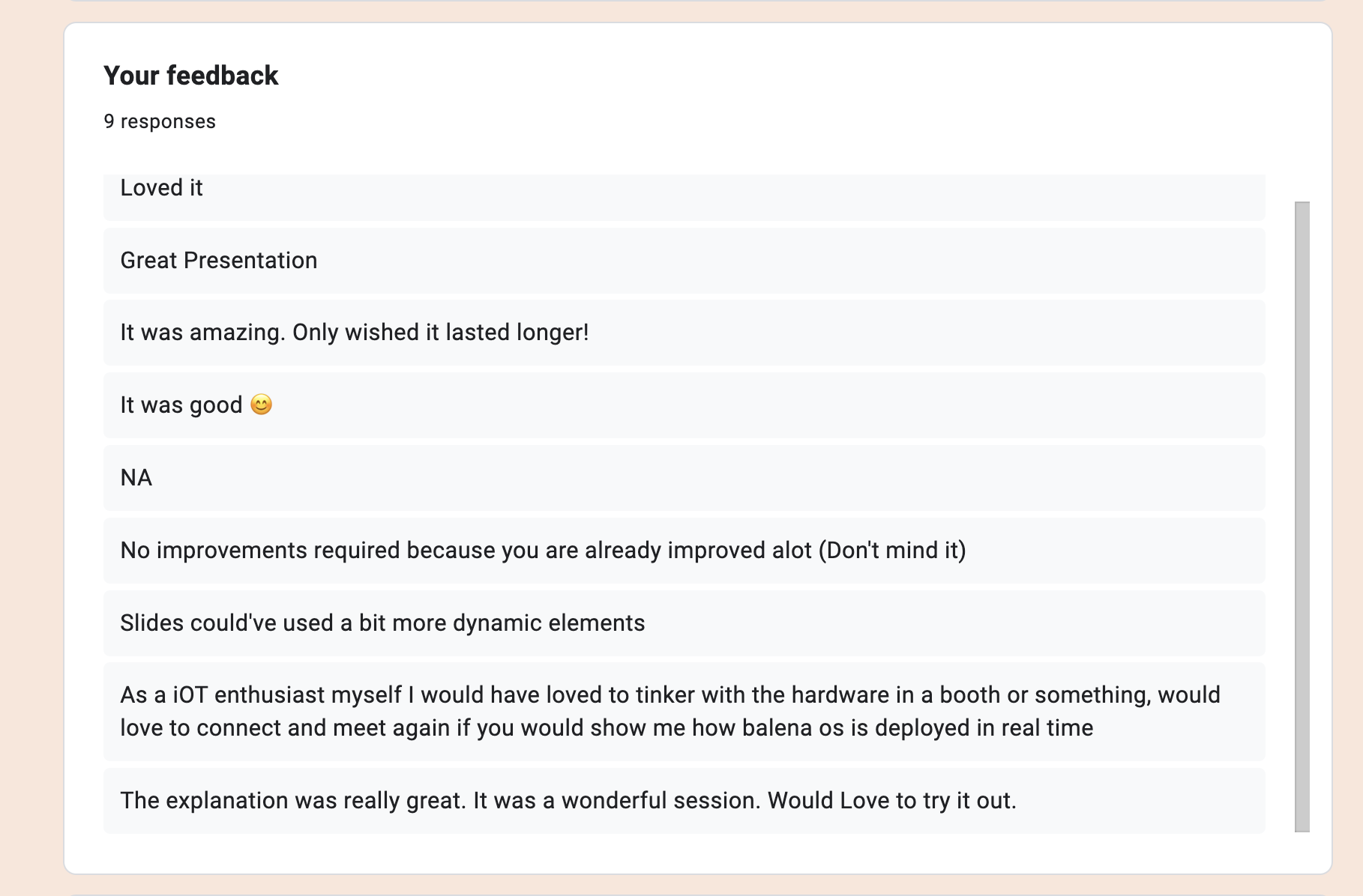 Feedback 1