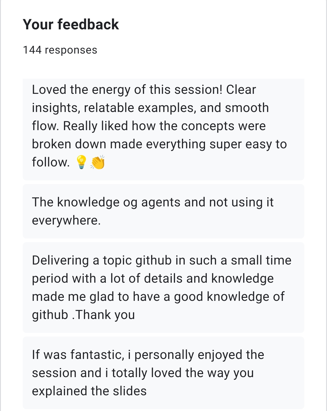 Post-talk hallway conversation with attendees